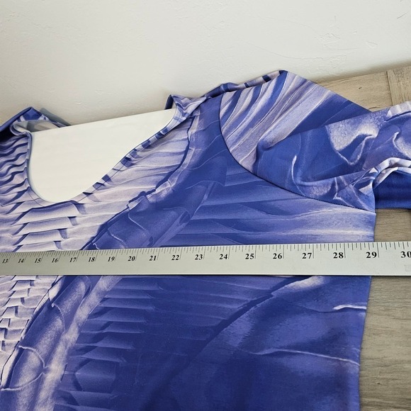 Making the Cut Bodysuit Womens Size 5X Blue Printed Skeleton Stretch Long Sleeve - Picture 9 of 10